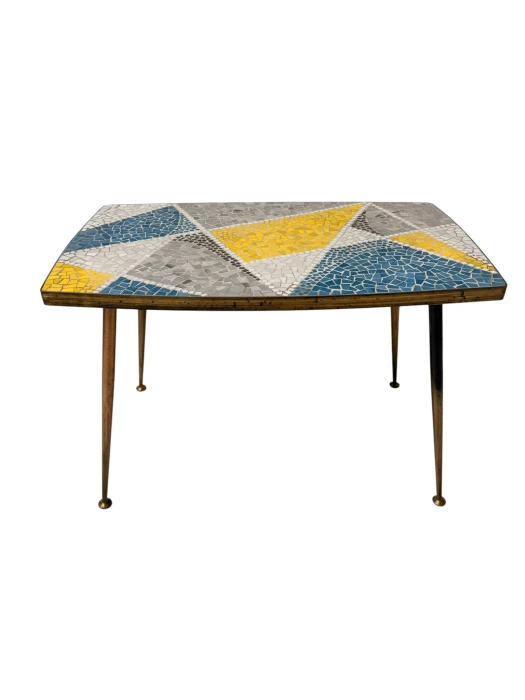 Mid-Century Modern Coffee Table with Mosaic Top by Berthold Muller, 1950s